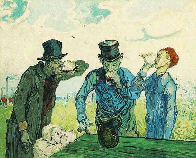 Vincent Van Gogh the Drinkers China oil painting art